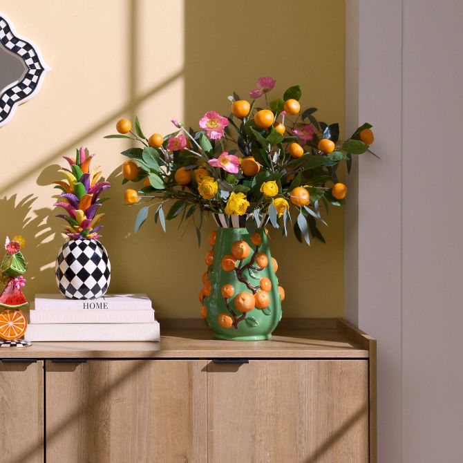 MacKenzie-Childs Tutti Frutti Orange Vase