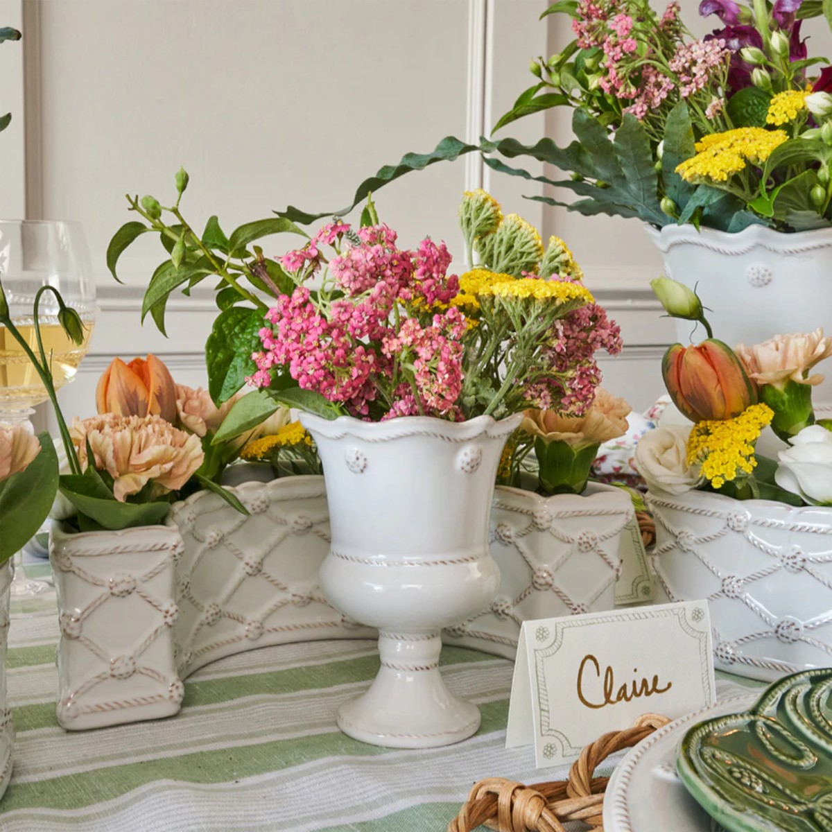 Juliska Berry & Thread Whitewash Petite Parterre Garden Vase, 5