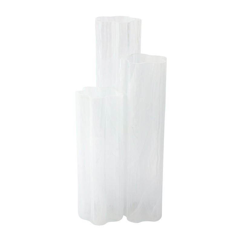 Vietri Flora Glass Vase, White