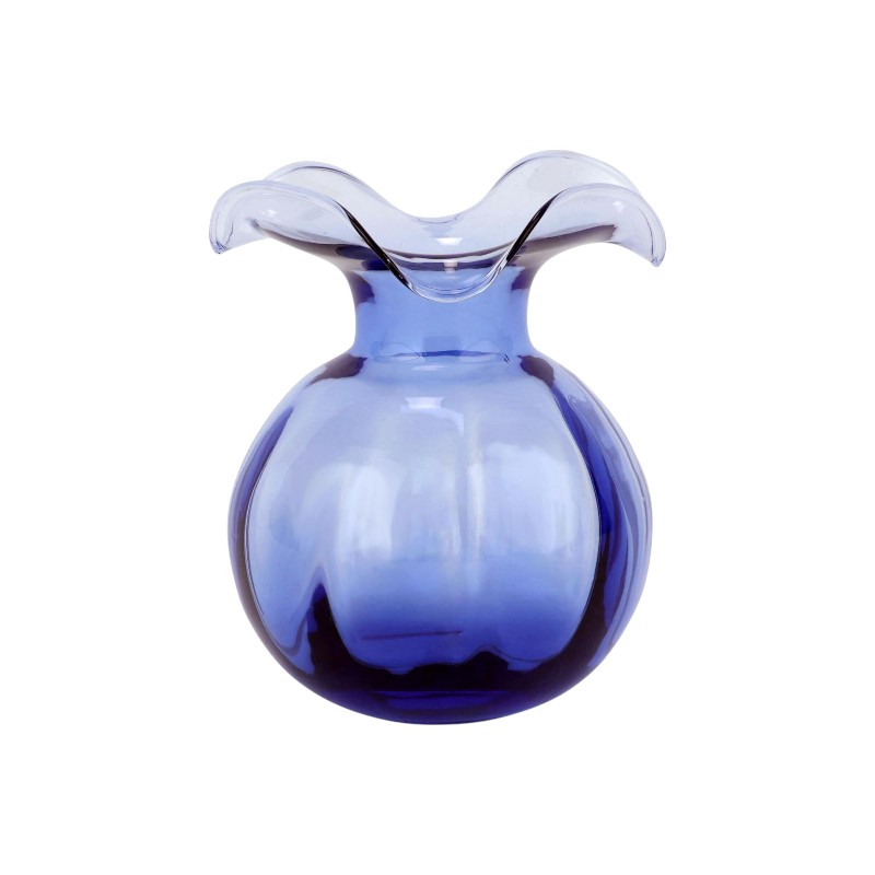 Vietri Hibiscus Bud Vase, Indigo