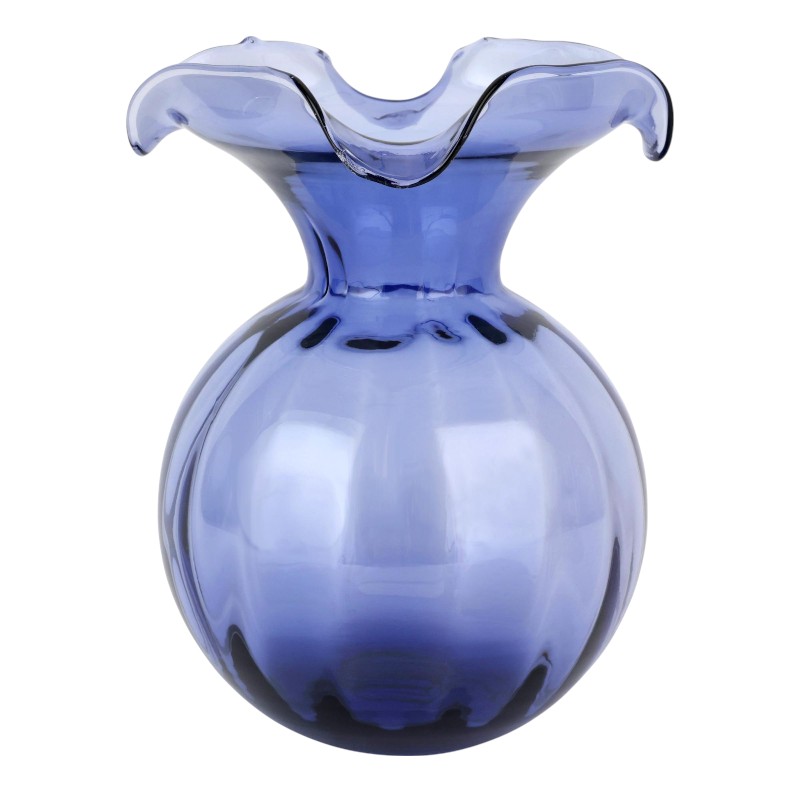 Vietri Hibiscus Bud Vase, Indigo