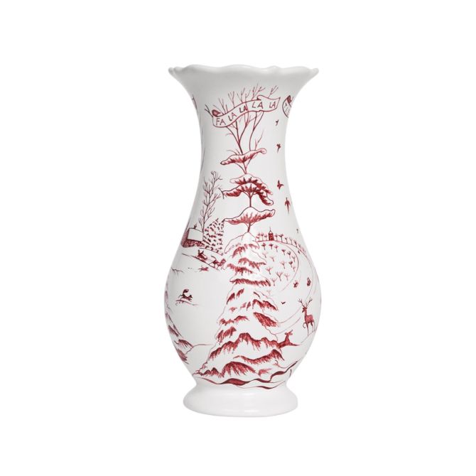Juliska Country Estate Winter Frolic Ruby Vase, 9"