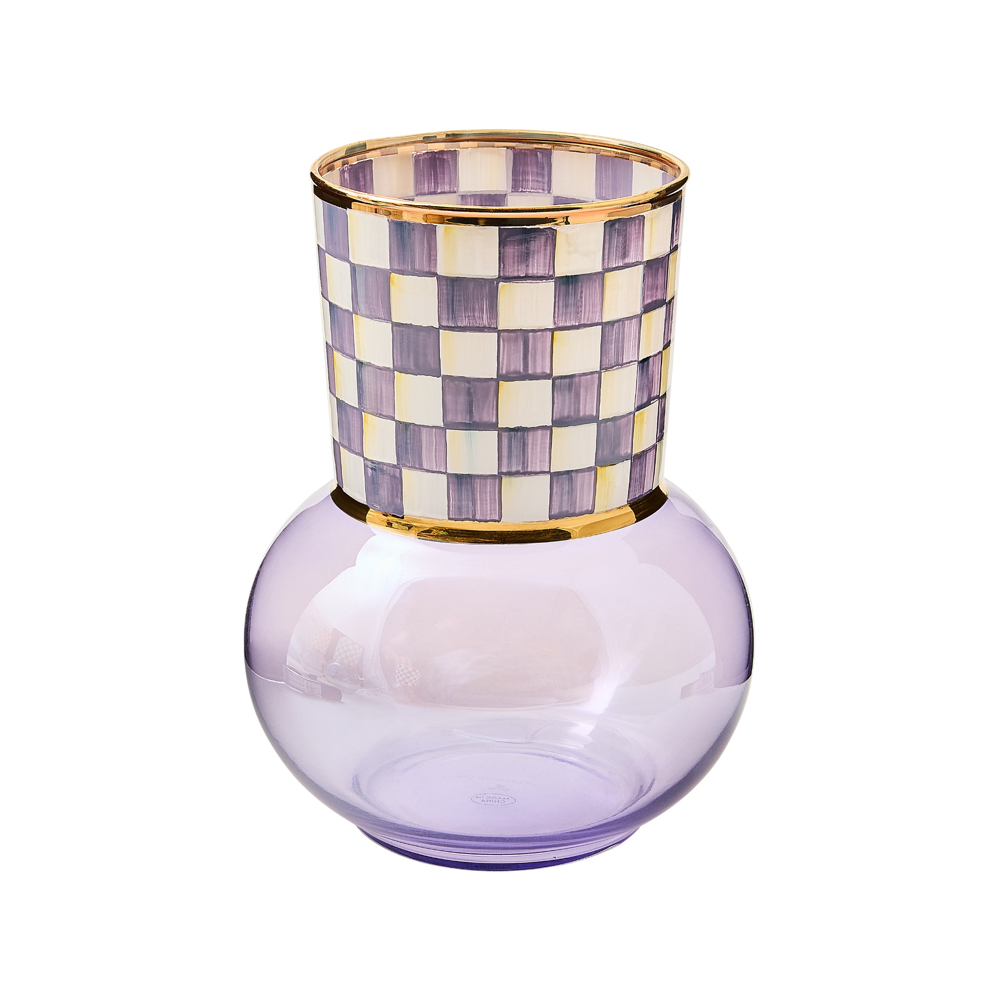 MacKenzie-Childs Glass Vase, Violet Check