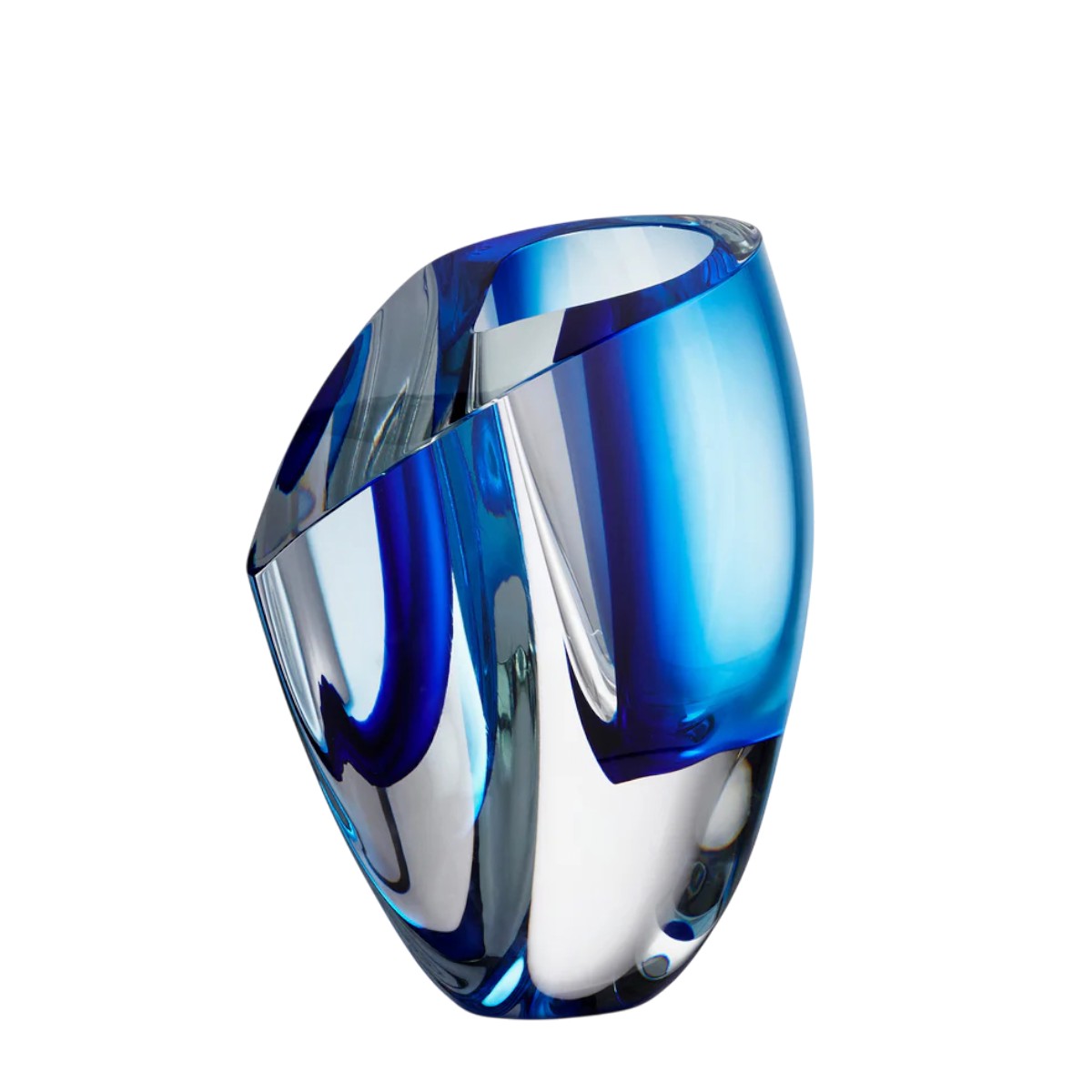 Kosta Boda Blue Mirage Vase, Large