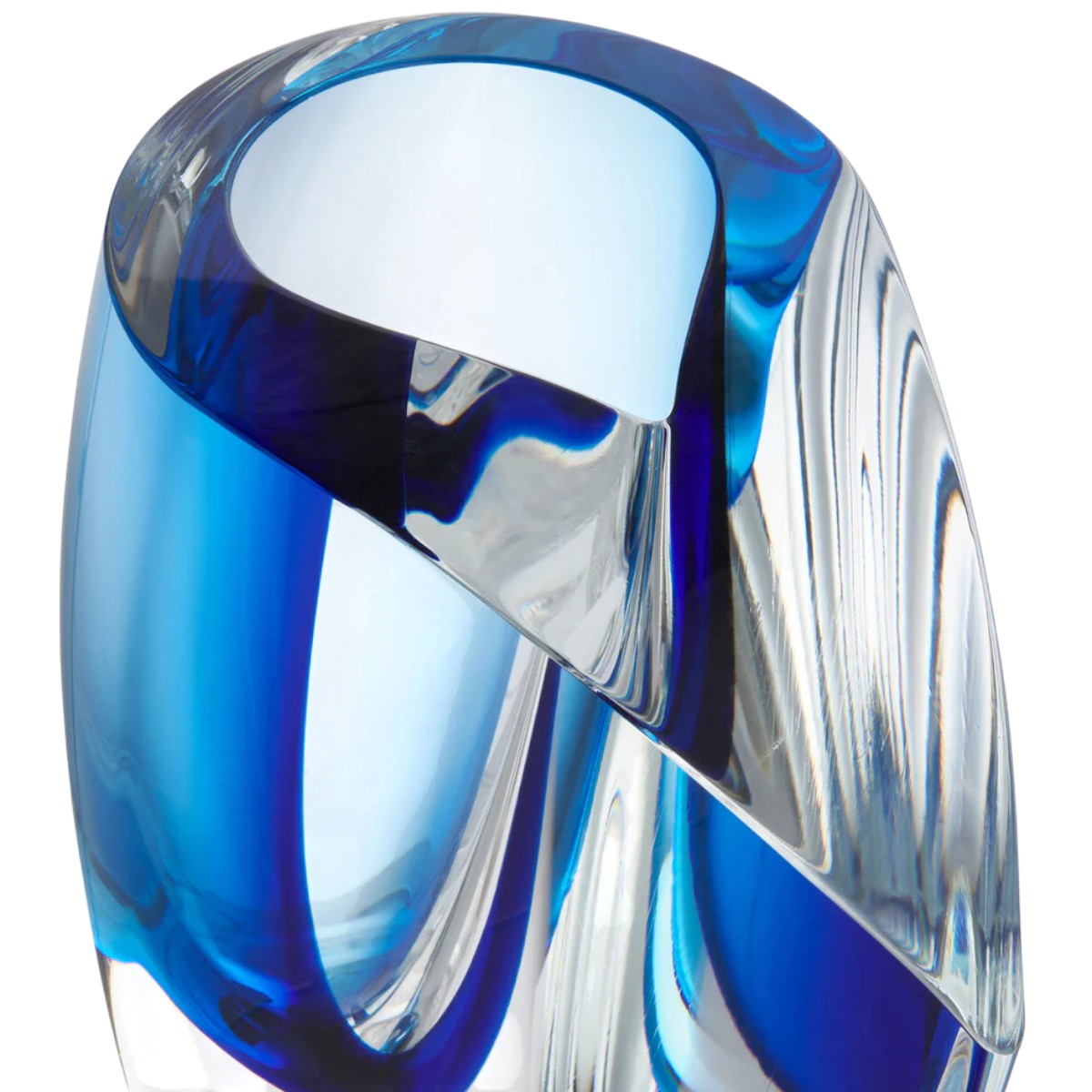Kosta Boda Blue Mirage Vase, Large