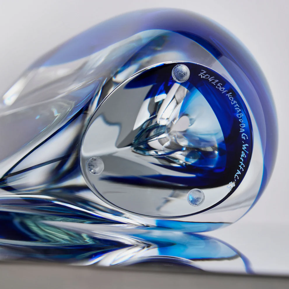 Kosta Boda Blue Mirage Vase, Extra Large