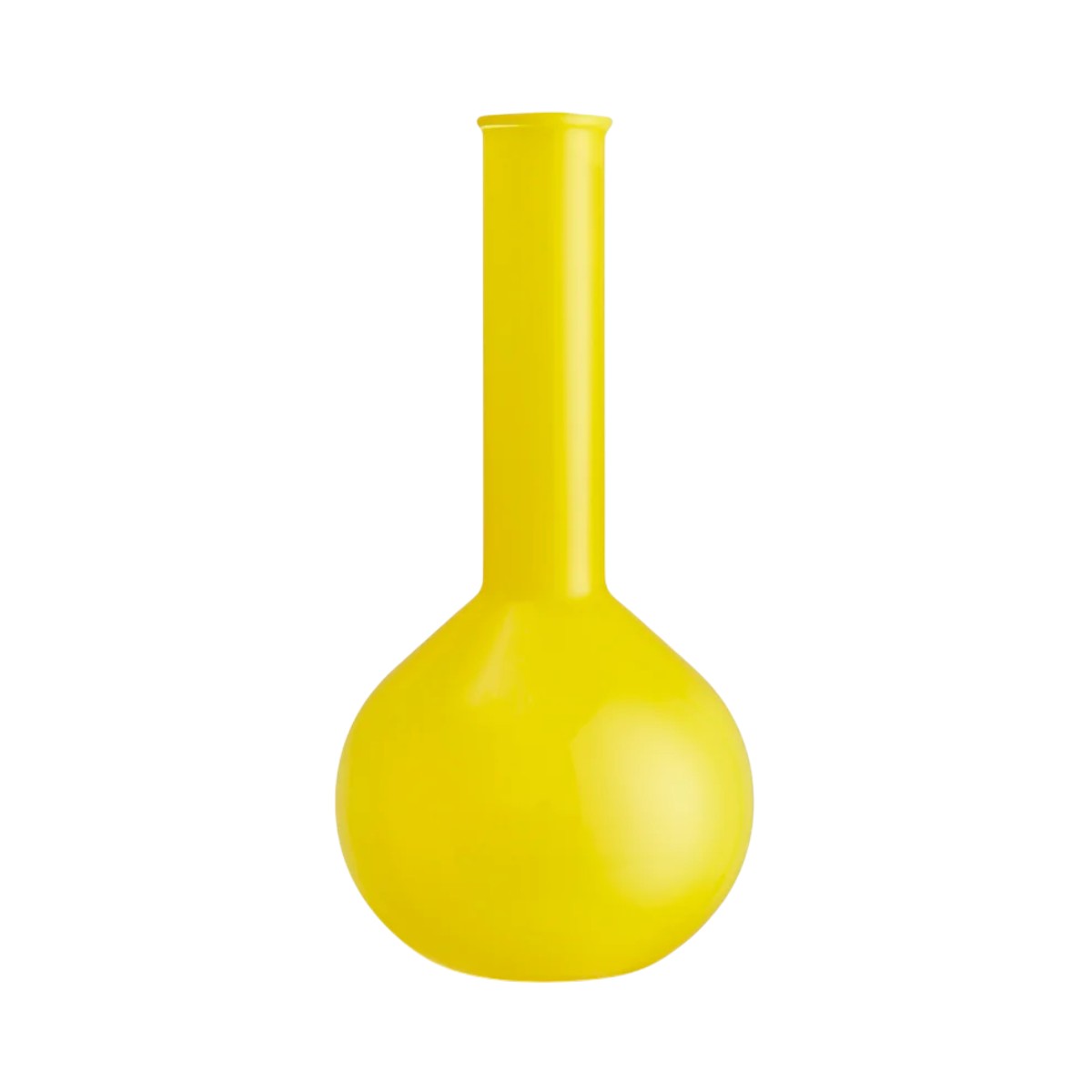 Kosta Boda Lab Round Flask Vase, Yellow