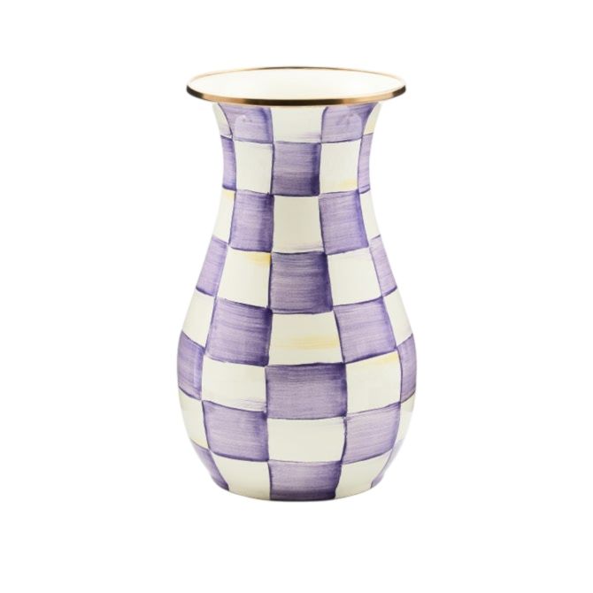 MacKenzie-Childs Tall Vase, Violet Check