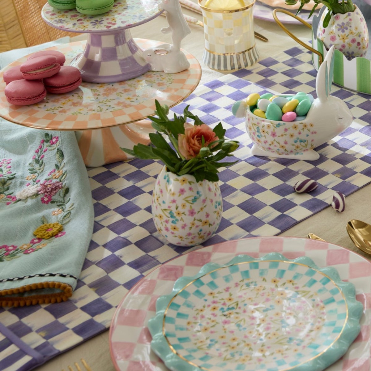 MacKenzie-Childs Ceramic Egg Vases, Set of 3