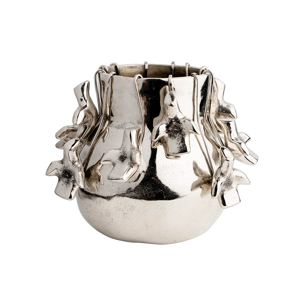 Jan Barboglio Frijolero D'Paz Con Palomas Vase