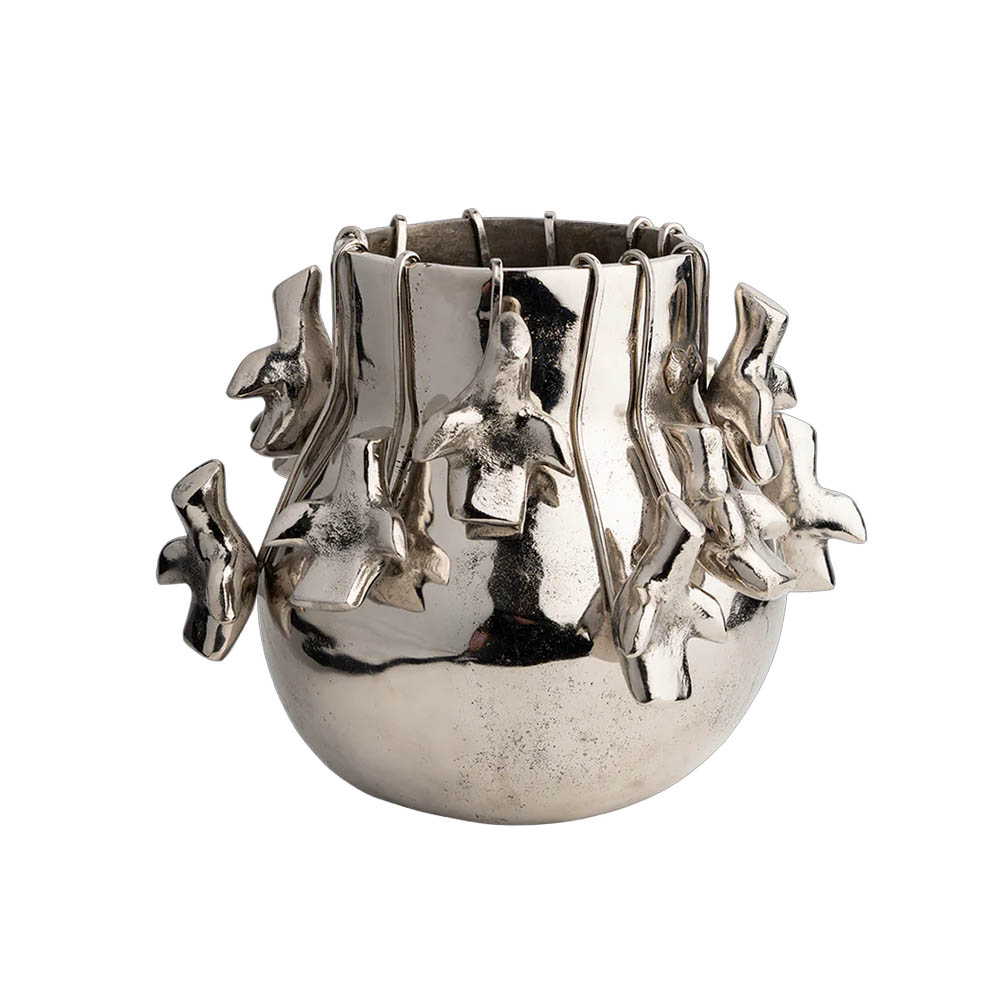 Jan Barboglio Frijolero D'Paz Con Palomas Vase