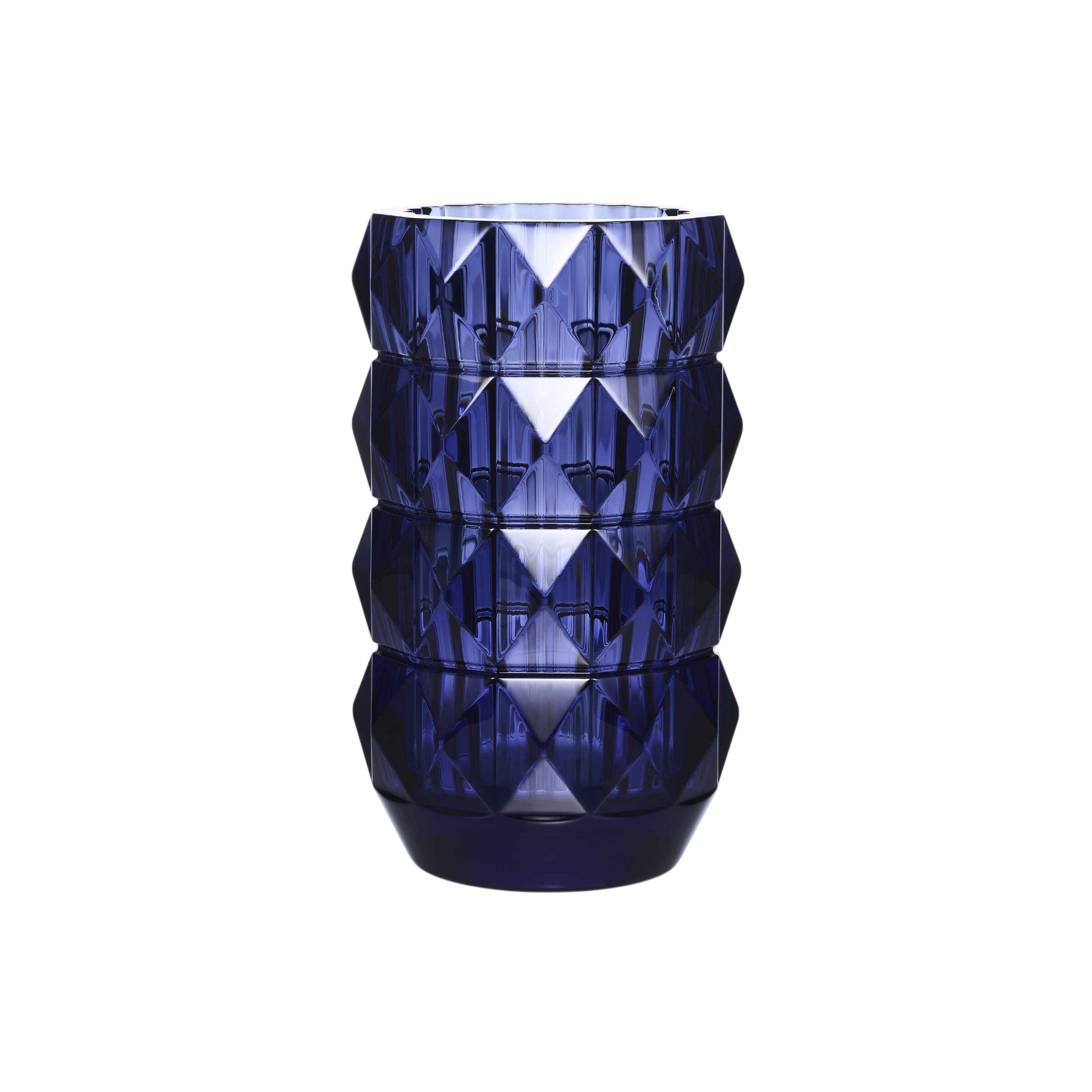 Baccarat Large Louxor Round Vase, Midnight Blue