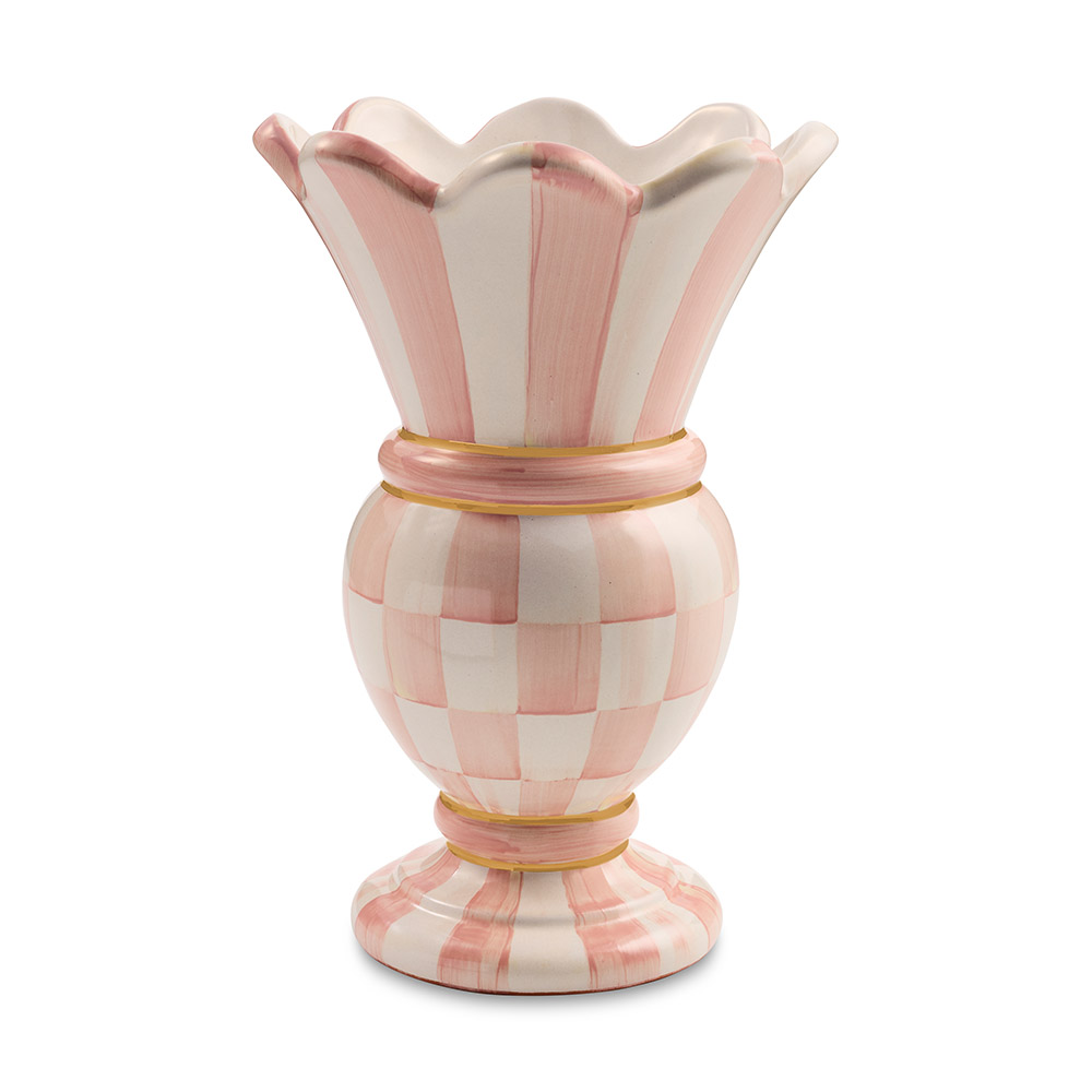 MacKenzie-Childs Small Great Vase, Rosy Check
