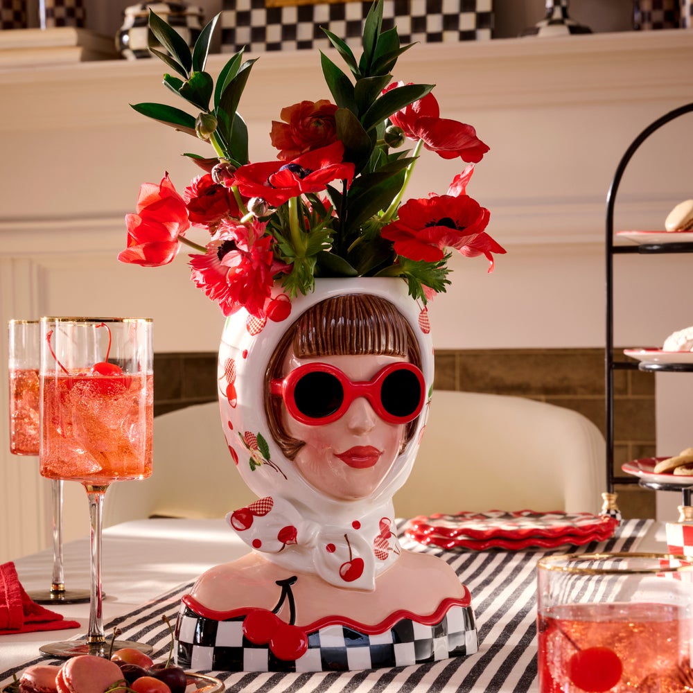 MacKenzie-Childs Mon Cheri Bust Vase