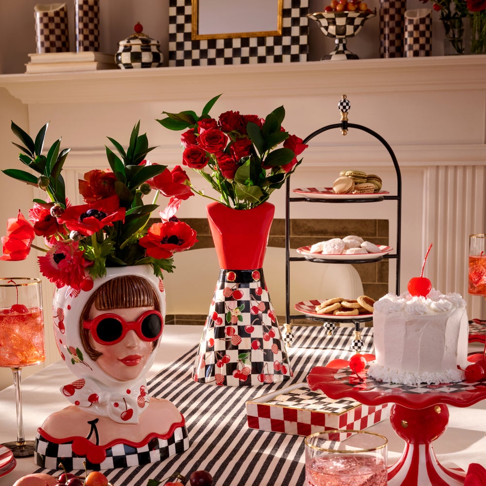 MacKenzie-Childs Mon Cheri Dress Vase, Tall