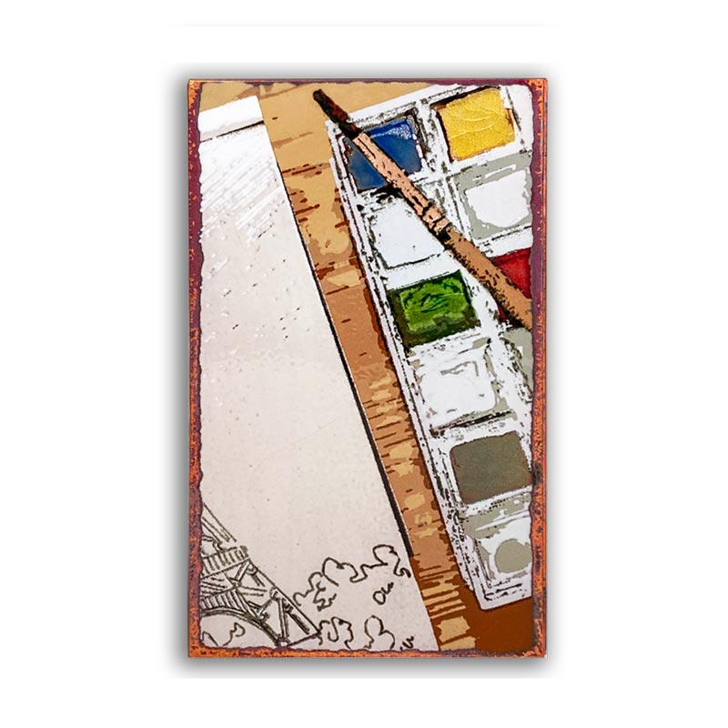 Houston Llew 255: Brush Stroke Spiritile Wall Art