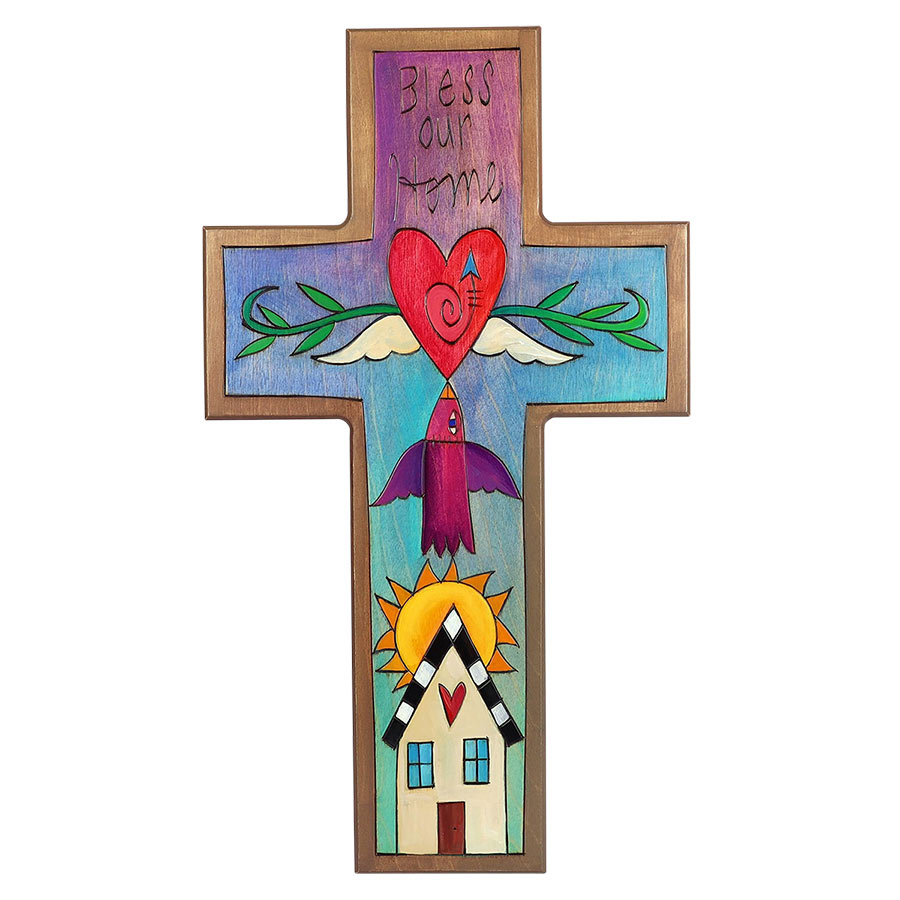 Sticks Bless Our Home Cross Wall Art