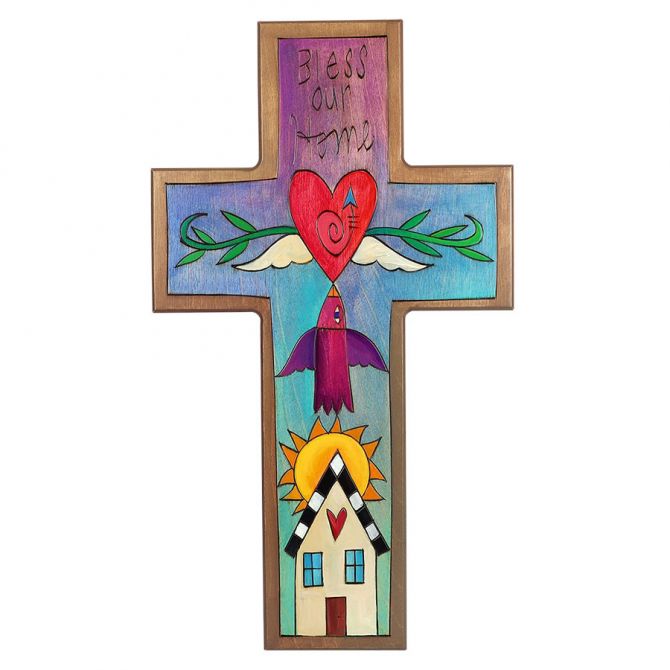 Sticks Bless Our Home Cross Wall Art