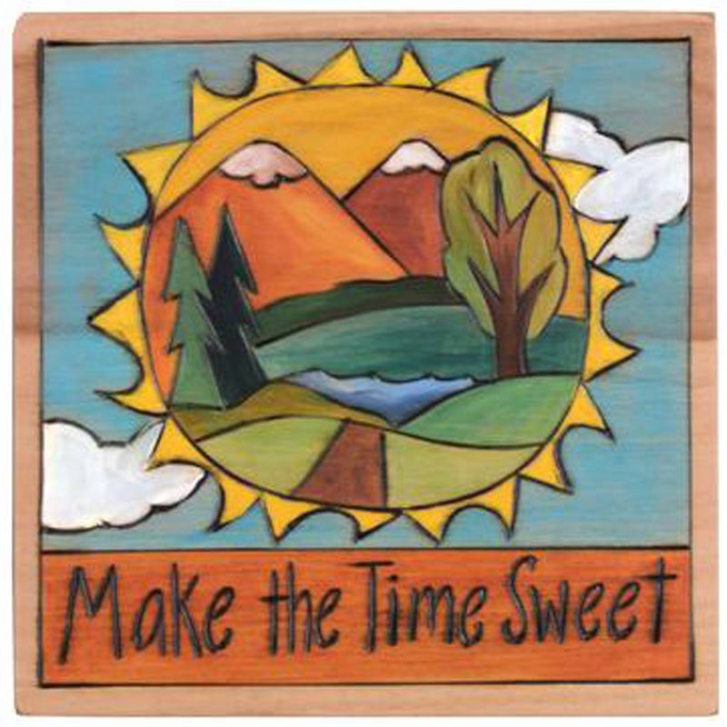 Sticks Make Time Sweet Mountain Plaque, 7x7