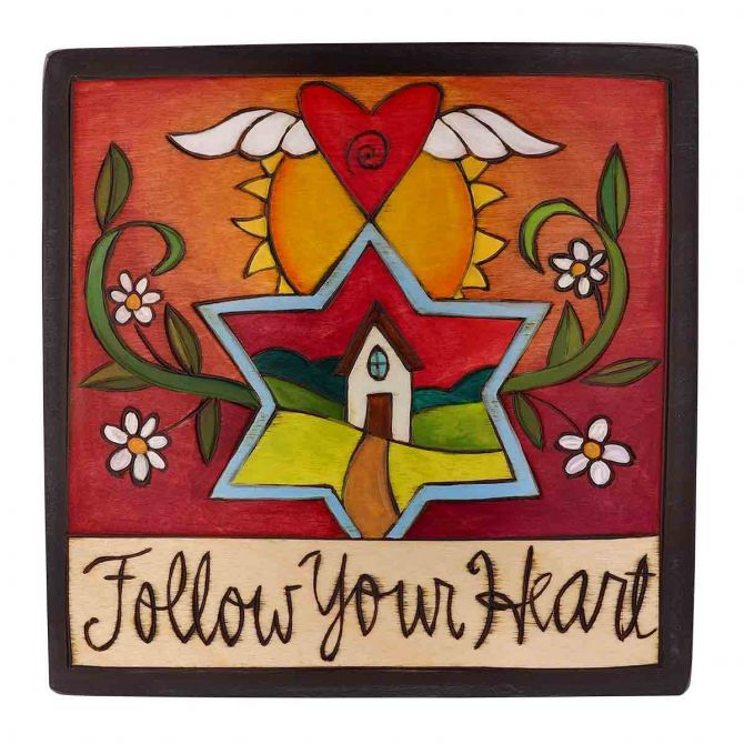 Sticks Follow Your Heart Plaque