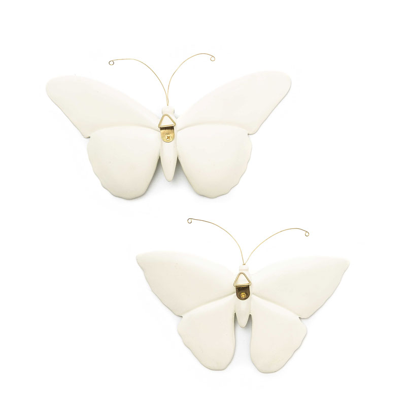 MacKenzie-Childs Butterfly Duo Wall Decor, Sterling Check