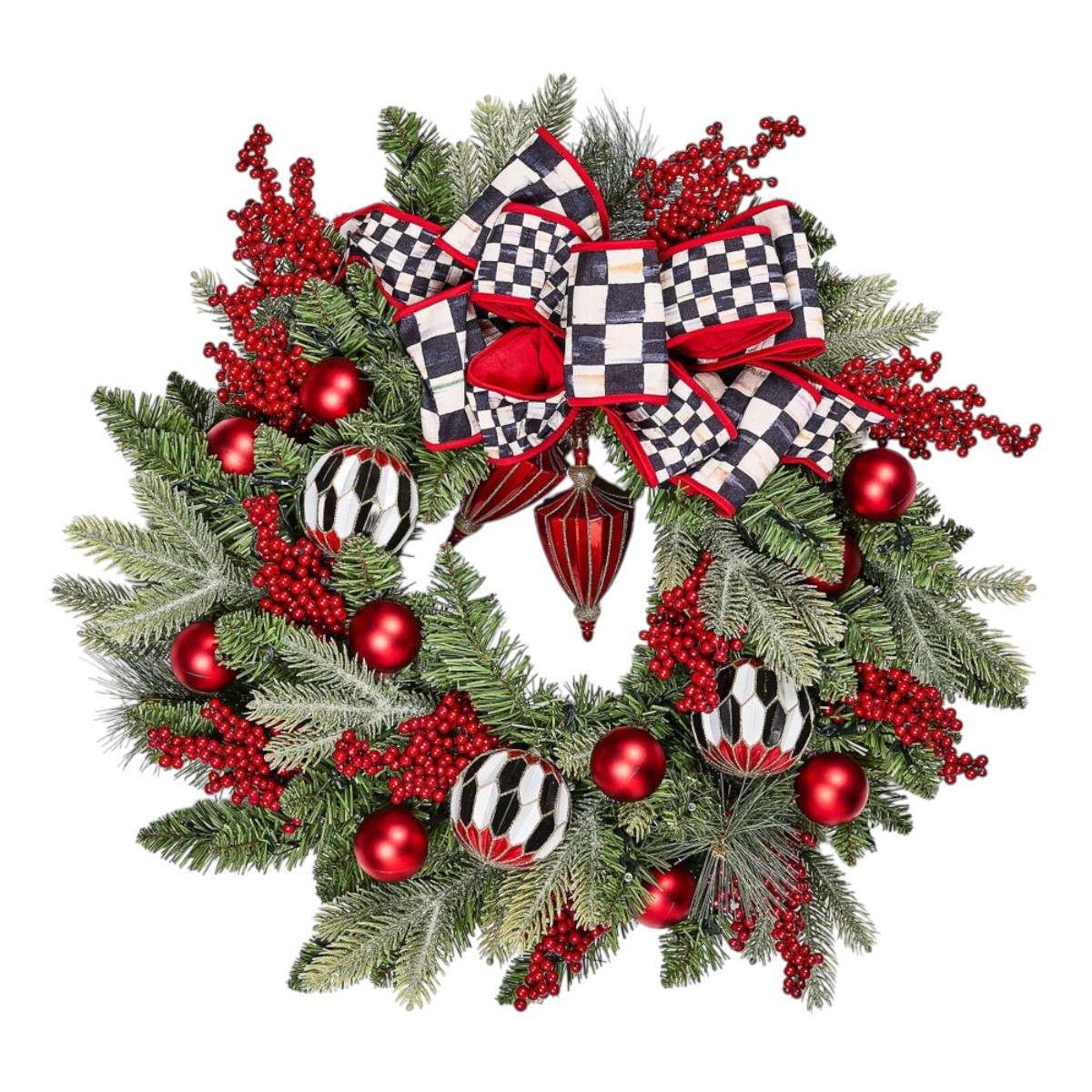 MacKenzie-Childs Merry Christmas Illuminated Wreath, 24