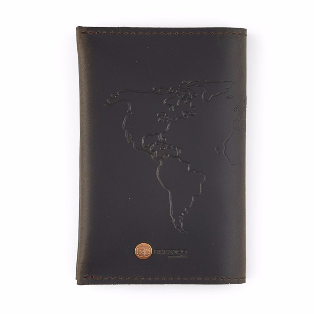 Rustico Grant Leather Travel Wallet, Charcoal AC01620015 Borsheims