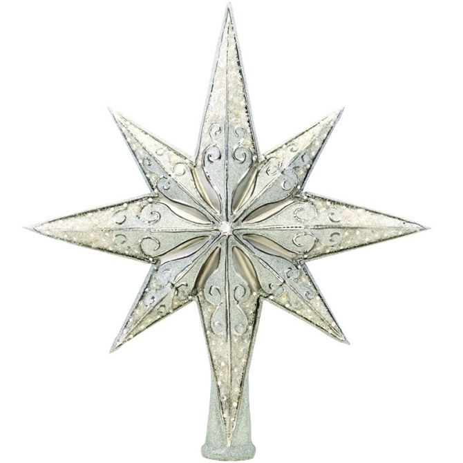 Christopher Radko Silver Stellar Tree Topper