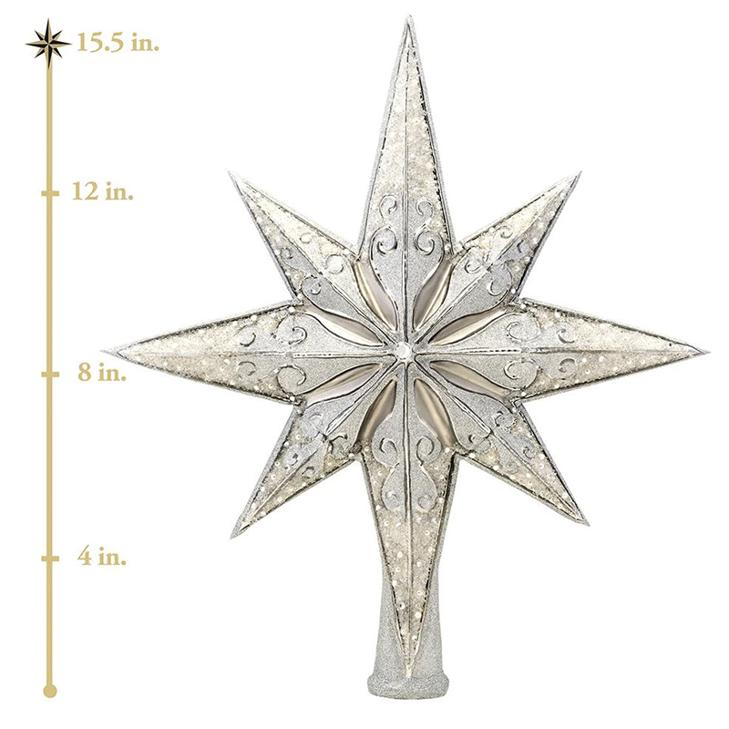 Christopher Radko Silver Stellar Tree Topper