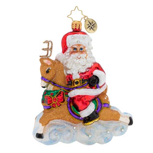 Christopher Radko Dashing Donner Ride Christmas Ornament