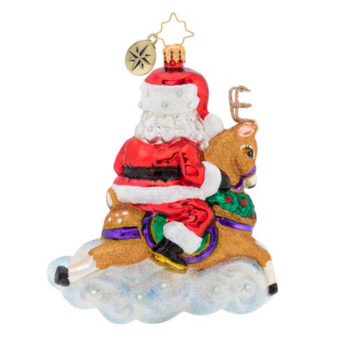 Christopher Radko Dashing Donner Ride Christmas Ornament