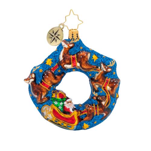 Christopher Radko Santa's Midnight Ride Gem Christmas Ornament