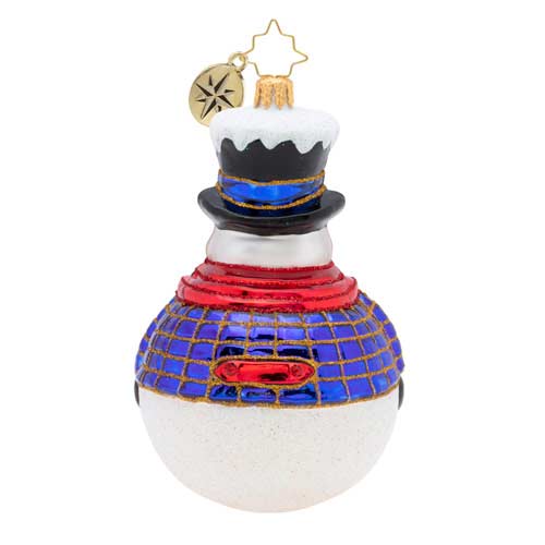 Christopher Radko Jolly A-Round Snowman Christmas Ornament