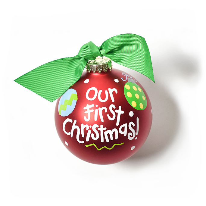 Coton Colors Our First Christmas Glass Ornament