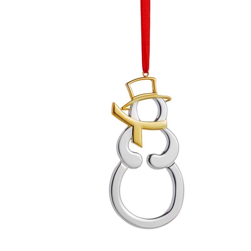 Nambe Snowman Ornament