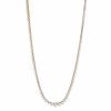 Borsheims Signature Collection Lab-Grown Diamond Riviera Necklace in Yellow Gold, 6.05 cttw, 17"