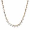 Borsheims Signature Collection Lab-Grown Diamond Riviera Necklace in Yellow Gold, 6.05 cttw, 17"