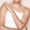 Alternating Size Diamond Bangle Bracelet in Rose Gold