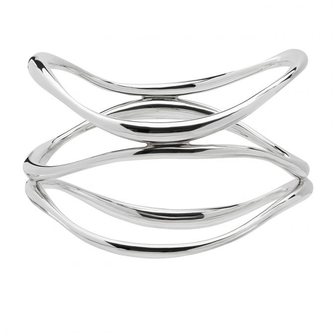 TANE Mexico 1942 Vaiven Sterling Silver Triple Wrap Bangle Bracelet