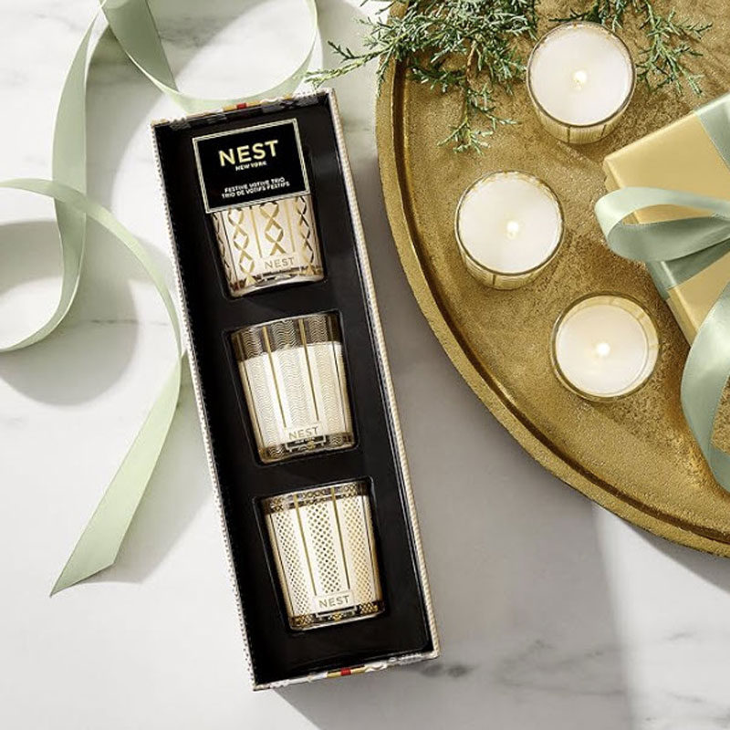 NEST New York Festive Scented Votive Candle Trio, Set of 3