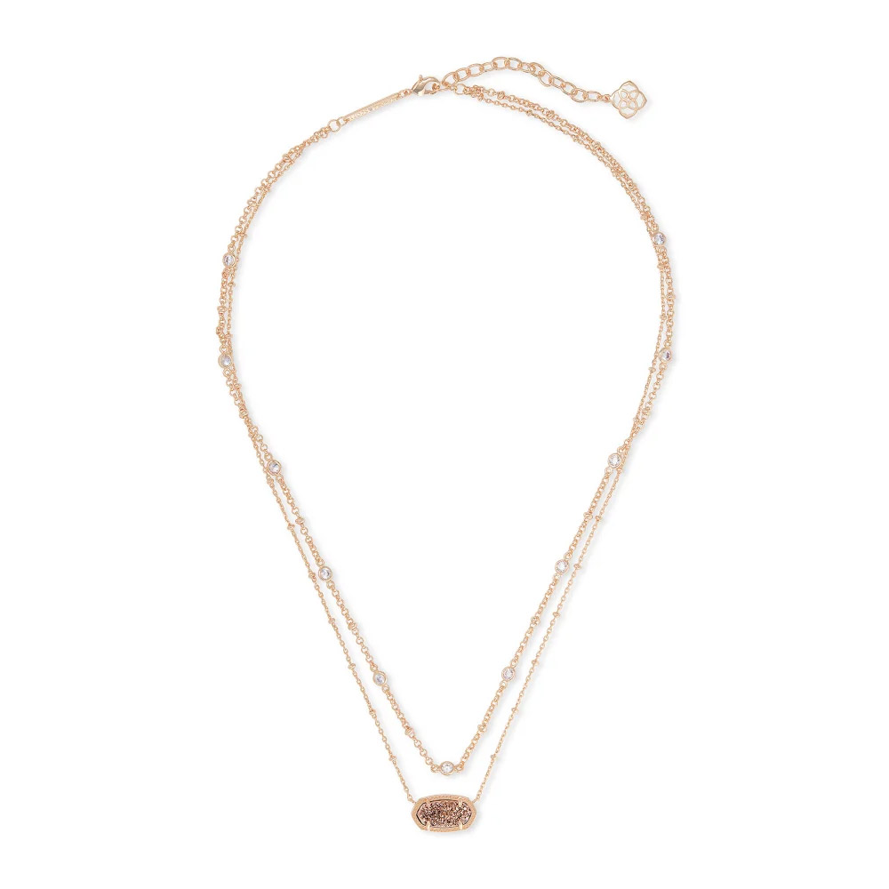 Kendra Scott Elisa Rose Gold Tone Multistrand in Rose Gold Tone Drusy