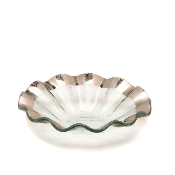 Annieglass Ruffle Platinum Bowl, 7"