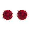 Children's Rhodolite Garnet Stud Earrings in Yellow Gold