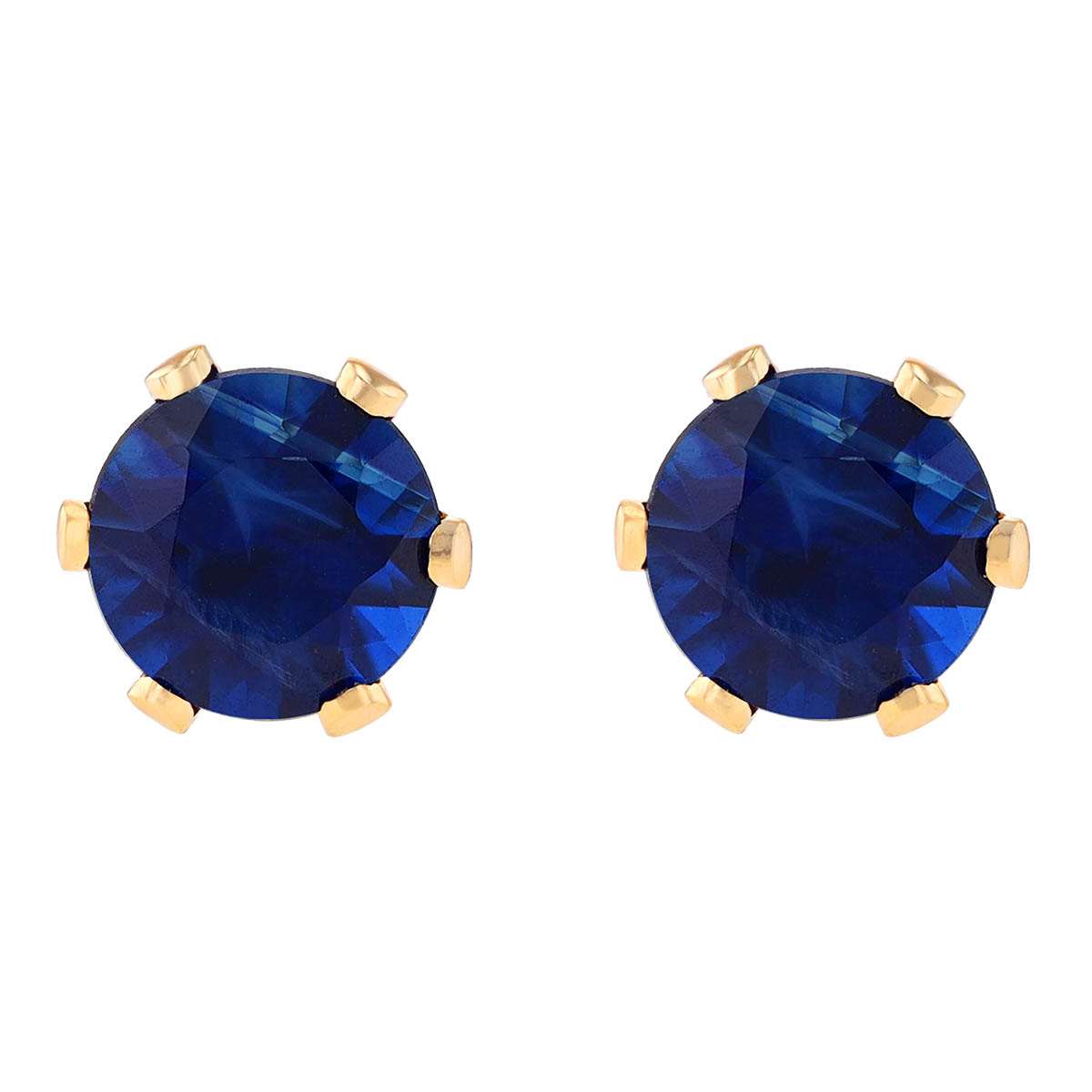 Children's Sapphire Stud Earrings in Yellow Gold