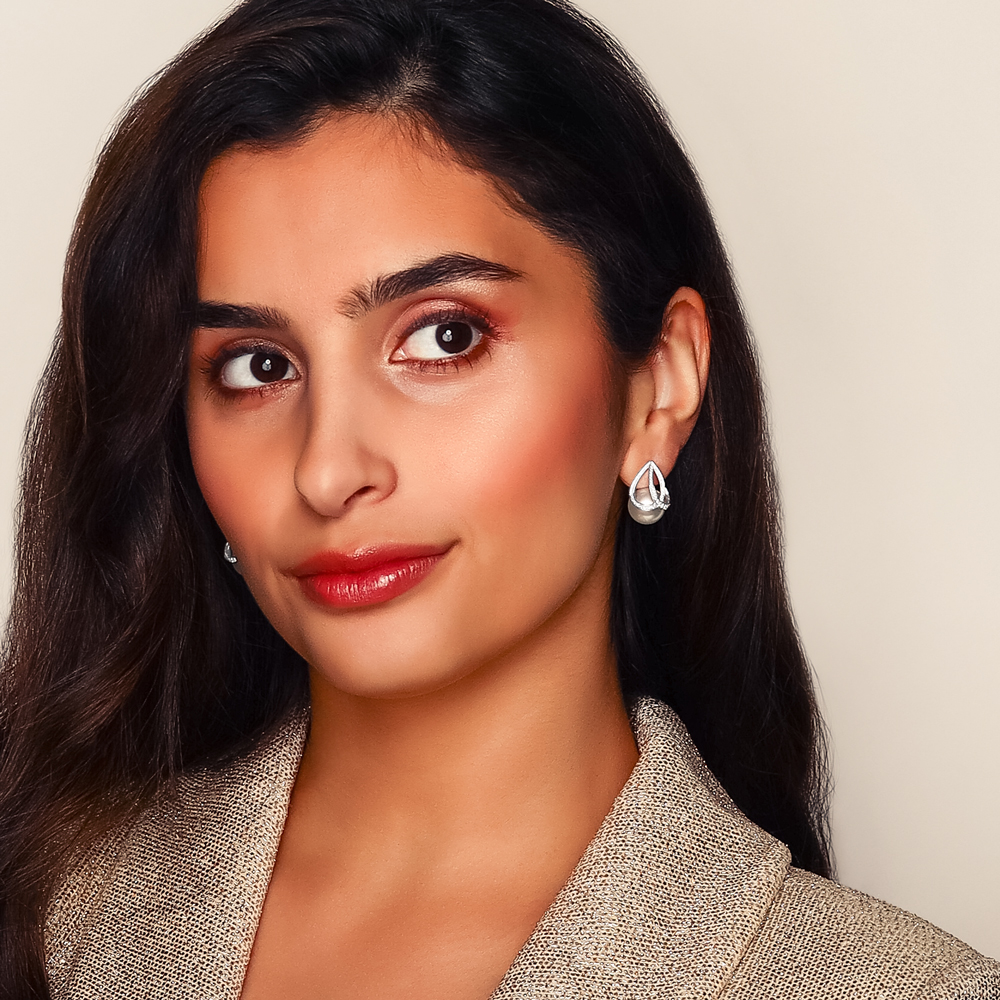 Mikimoto M Collection South Sea Cultured Pearl & Diamond Drop Earrings in White Gold