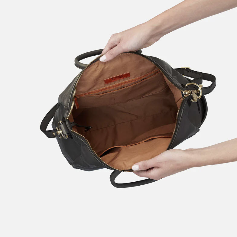 HOBO Sheila Large Satchel, Black Vintage Hide