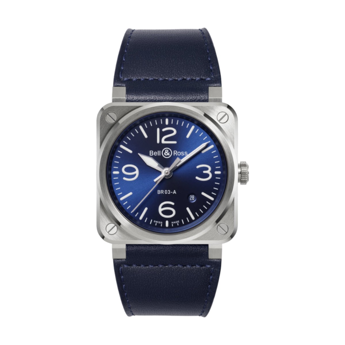 BR 03 41mm Men's Watch, Blue Dial