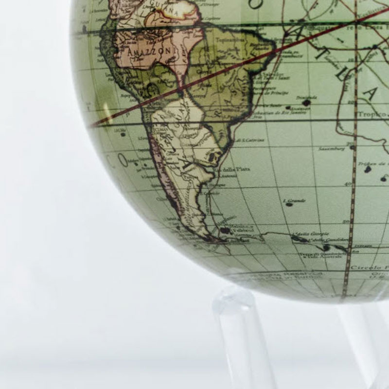 Mova Cassini Terrestrial Seafoam Green Globe with Acrylic Base, 6