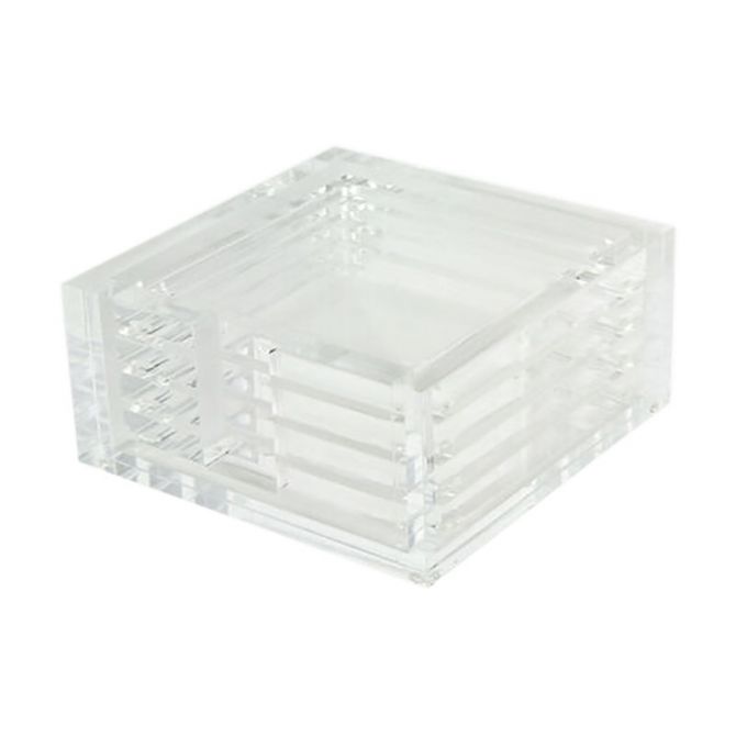 Tizo Acrylic Coaster Set, Clear