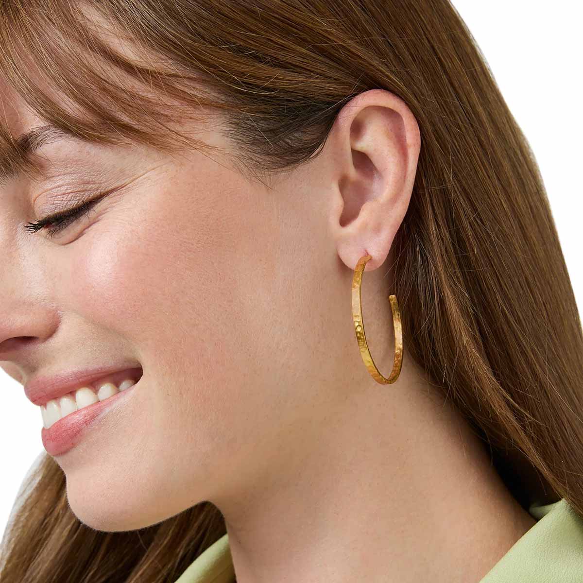 Julie Vos Crescent Medium Hoop Earrings
